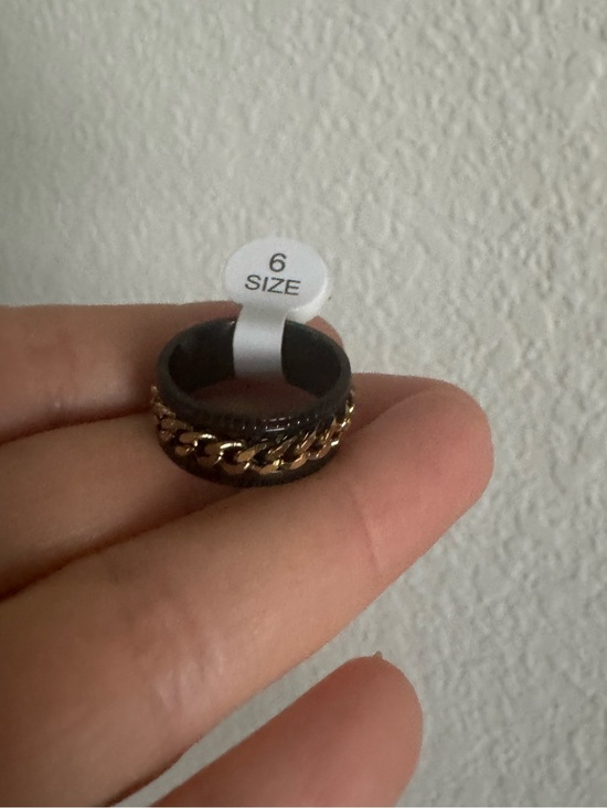Jewelry - Titanium & Stainless Steel Anxiety Spinner Chain Ring Size 6 NWT